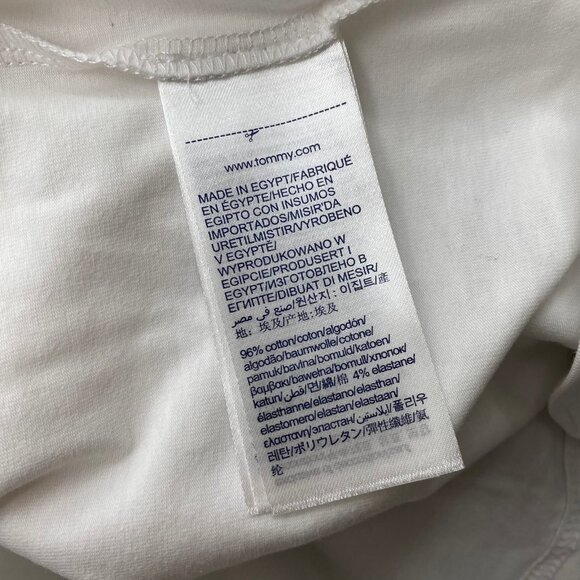 Tommy Hilfiger White Classic Short Sleeve T-Shirt | Size XXL - Picture 4 of 4
